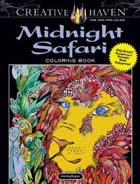 Book Cover for Creative Haven Midnight Safari Coloring Book by Lindsey Boylan
