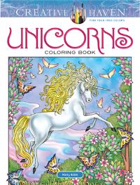 Book Cover for Creative Haven Unicorns Coloring Book by Marty Noble