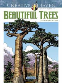 Book Cover for Creative Haven Beautiful Trees Coloring Book by Tim Foley