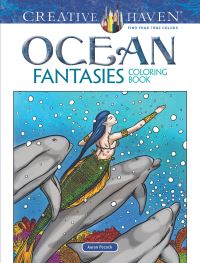 Book Cover for Creative Haven Ocean Fantasies Coloring Book by Aaron Pocock