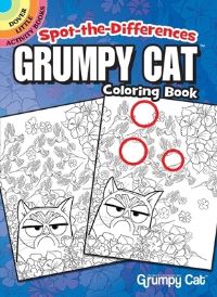 Book Cover for Spot-the-Differences Grumpy Cat Coloring Book by John Kurtz