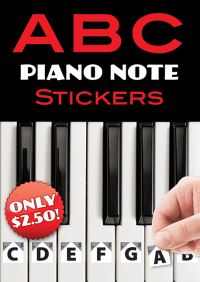 Book Cover for A B C Piano Note Stickers by Dover Publications Inc