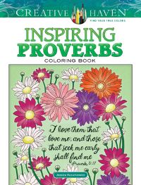 Book Cover for Creative Haven Inspiring Proverbs Coloring Book by Jessica Mazurkiewicz