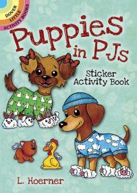 Book Cover for Puppies in PJs Sticker Activity Book by Linda Hoerner
