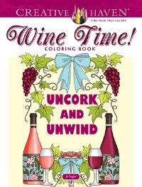 Book Cover for Creative Haven Wine Time! Coloring Book by Jo Taylor