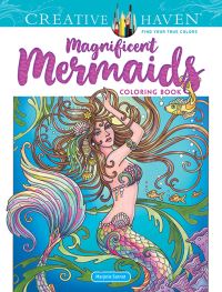 Book Cover for Creative Haven Magnificent Mermaids Coloring Book by Marjorie Sarnat