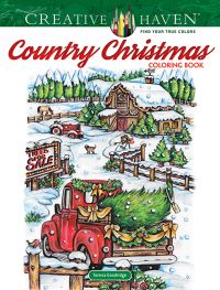 Book Cover for Creative Haven Country Christmas Coloring Book by Teresa Goodridge