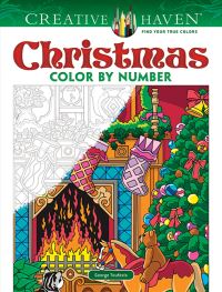 Book Cover for Creative Haven Christmas Color by Number by George Toufexis