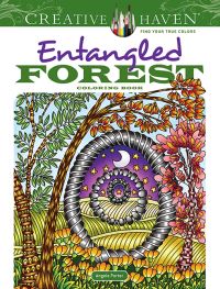 Book Cover for Creative Haven Entangled Forest Coloring Book by Angela Porter