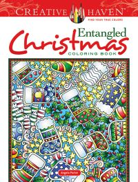 Book Cover for Creative Haven Entangled Christmas Coloring Book by Angela Porter