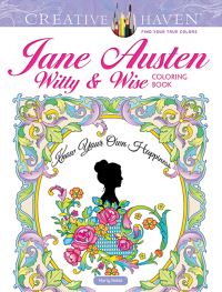Book Cover for Creative Haven Jane Austen Witty & Wise Coloring Book by Marty Noble