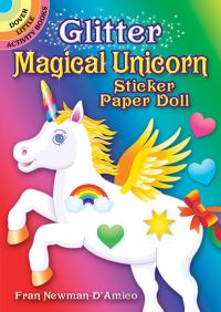 Book Cover for Glitter Magical Unicorn Sticker Paper Doll by Fran NewmanDAmico