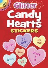 Book Cover for Glitter Candy Hearts Stickers by Inc Dover Publications