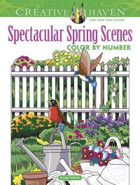 Book Cover for Creative Haven Spectacular Spring Scenes Color by Number by George Toufexis
