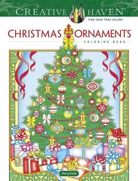 Book Cover for Creative Haven Christmas Ornaments Coloring Book by Marty Noble