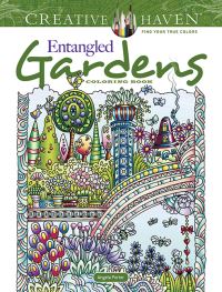 Book Cover for Creative Haven Entangled Gardens Coloring Book by Angela Porter