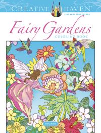 Book Cover for Creative Haven Fairy Gardens Coloring Book by Marty Noble