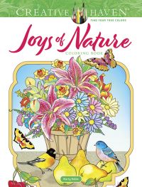 Book Cover for Creative Haven Joys of Nature Coloring Book by Marty Noble