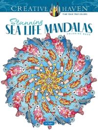Book Cover for Creative Haven Stunning Sea Life Mandalas Coloring Book by Jo Taylor
