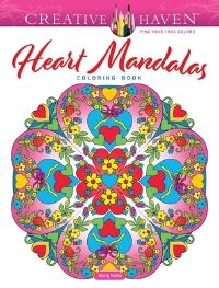 Book Cover for Creative Haven Heart Mandalas Coloring Book by Marty Noble