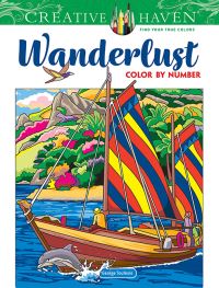 Book Cover for Creative Haven Wanderlust Color by Number by George Toufexis