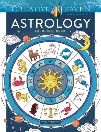 Book Cover for Creative Haven Astrology Coloring Book by Jessica Mazurkiewicz