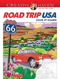 Book Cover for Creative Haven Road Trip USA Color by Number by George Toufexis