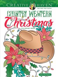 Book Cover for Creative Haven Country Western Christmas Coloring Book by Jessica Mazurkiewicz