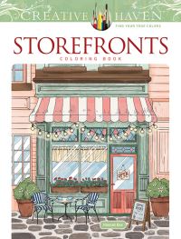 Book Cover for Creative Haven Storefronts Coloring Book by Hannah Bee
