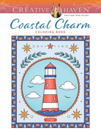 Book Cover for Creative Haven Coastal Charm Coloring Book by Jo Taylor