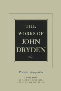 Book Cover for The Works of John Dryden. Vol. 1 Poems, 1649-1680 by John Dryden, Edward Niles Hooker, H T Swedenberg