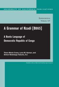 Book Cover for A Grammar of Nzadi [B.865] by Thera M Crane, Larry M Hyman, Simon Nsielanga Tukumu
