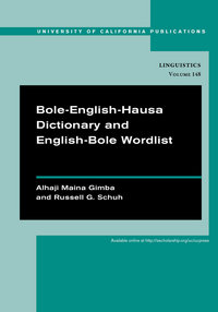 Book Cover for Bole-English-Hausa Dictionary and English-Bole Wordlist by Maina Gimba, Russell G Schuh