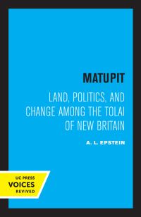 Book Cover for Matupit by A L Epstein