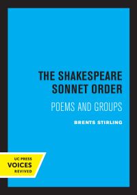 Book Cover for The Shakespeare Sonnet Order by Brents Stirling