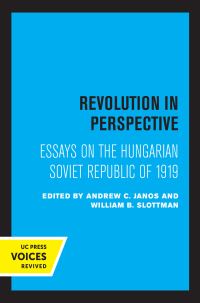 Book Cover for Revolution in Perspective by Andrew C Janos, William B Slottman