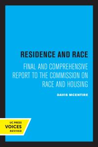 Book Cover for Residence and Race by Davis McEntire