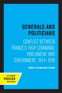 Book Cover for Generals and Politicians by Jere Clemens King