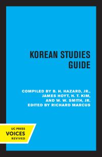 Book Cover for Korean Studies Guide by B H Hazard, James Hoyt, H T Kim, W W Smith