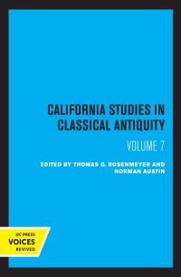 Book Cover for California Studies in Classical Antiquity, Volume 7 by Ronald S Stroud, Philip Levine