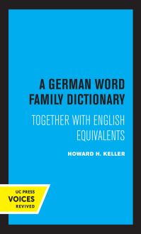 Book Cover for A German Word Family Dictionary by Howard H. Keller