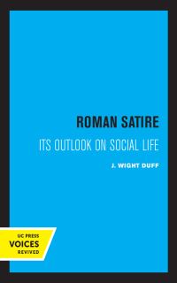 Book Cover for Roman Satire by J Wight Duff