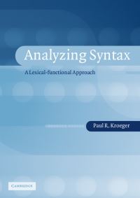 Book Cover for Analyzing Syntax by Paul Kroeger