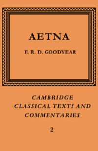 Book Cover for Incerti Auctoris Aetna by F R D Goodyear