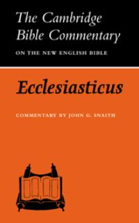 Book Cover for Ecclesiasticus ; or, The Wisdom of Jesus, Son of Sirach by John G Snaith