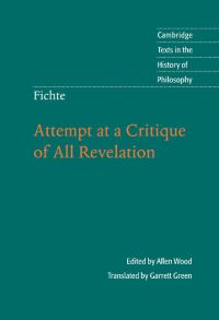 Book Cover for Attempt at a Critique of All Revelation by Johann Gottlieb Fichte, Allen W Wood