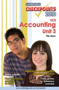 Book Cover for Cambridge Checkpoints VCE Accounting Unit 3 2010 by Tim Joyce