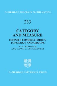 Book Cover for Category and Measure by N H Bingham, Adam Ostaszewski