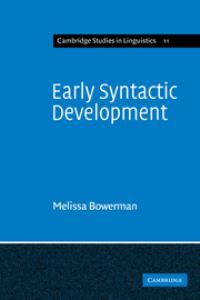 Book Cover for Early Syntactic Development by Melissa Bowerman