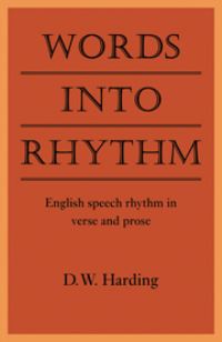 Book Cover for Words in Rhythm by DW Harding